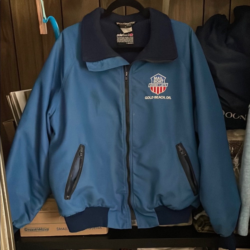 Blue Men's fleece lined Jacket
